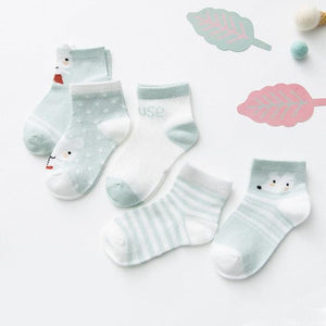 5Pairs 0-2Y Infant Baby Socks Baby Socks for Girls Cotton Mesh Cute Newborn Boy Toddler Socks Baby Clothes Accessories