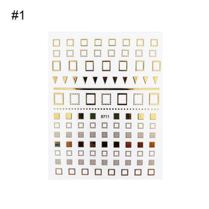 Nail Strip Stickers Black Gold Rose Gold Silver Metal Strip Tape Nail Art Adhesive Foil Tips Nail Sticker Decals Metallic Curve Strip Line Nail Decal Self-Adhesive 3D Wave Design Decoration for Women Girls Tape Nail Art Stickers Decal Decoration