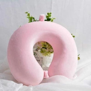 Memory Foam U-Shaped pillow Slow Rebound Neck Pillow Nap Airplane Pillow Travel Cartoon Memory U-Shaped Headrest Long Trip Sleep With No Neck Pain Super Soft Memory Foam Neck Pillow Easy Washing With Removable Cover By My Perfect Dream