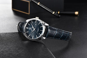 Leather Fashion Sport Men's Watches Luxury Military Quartz Analog Waterproof Men Watch