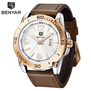 Top Luxury Fashion Mens Watches Quartz Casual Leather Design Sport Analog Waterproof Classic Wrist Watch