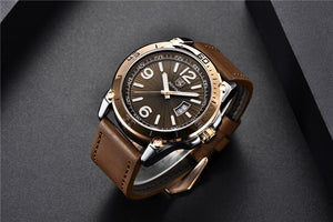 Top Luxury Fashion Mens Watches Quartz Casual Leather Design Sport Analog Waterproof Classic Wrist Watch