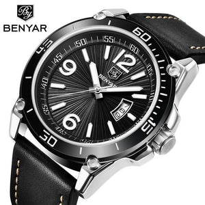 Top Luxury Fashion Mens Watches Quartz Casual Leather Design Sport Analog Waterproof Classic Wrist Watch