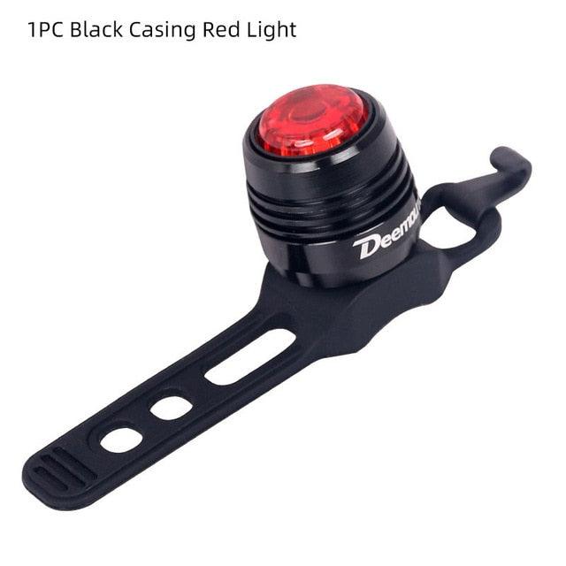 Bicycle Rear Light Bike Warning Lamp USB Charge Red White Light Color Safety Headlight Bike Tail Light Rechargeable Ultra Bright Bike Rear Light USB Rechargeable Bike LED Light