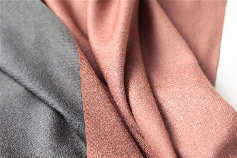 Fashion Winter Solid Soft Scarf Cashmere Lightweight Scarves Shawls Cashmere Escharpe Scarfs Lightweight Shawls Hijabs Shawls Escharpe Elegant Wrap Blanket Bandana Tassel For Lady