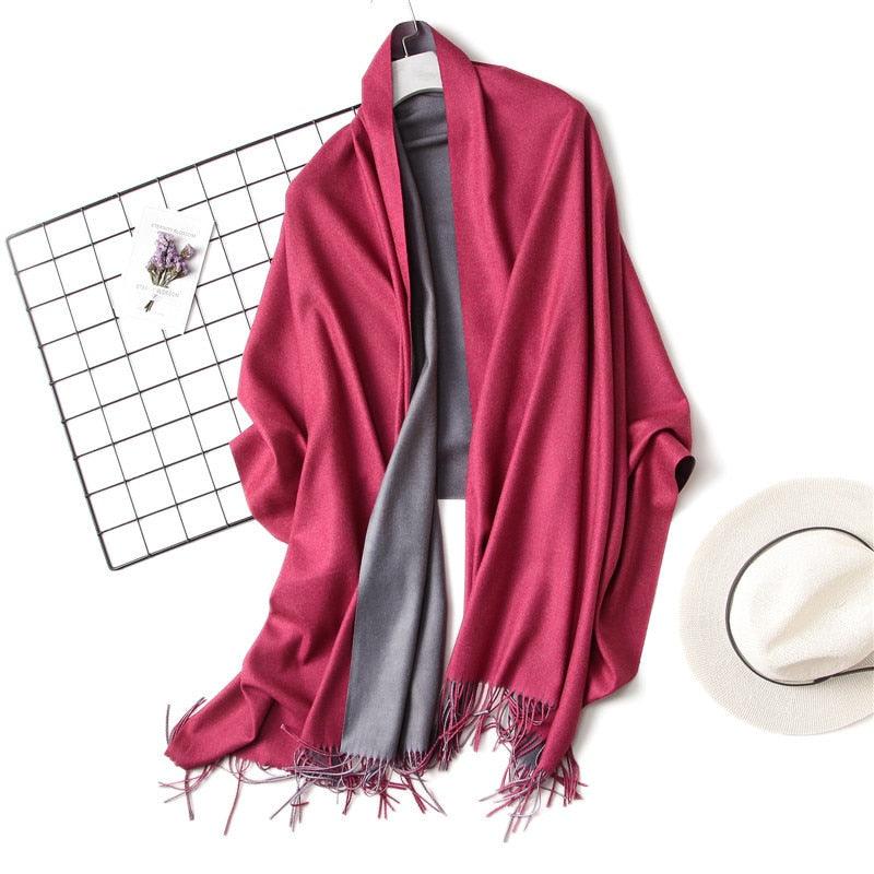 Fashion Winter Solid Soft Scarf Cashmere Lightweight Scarves Shawls Cashmere Escharpe Scarfs Lightweight Shawls Hijabs Shawls Escharpe Elegant Wrap Blanket Bandana Tassel For Lady