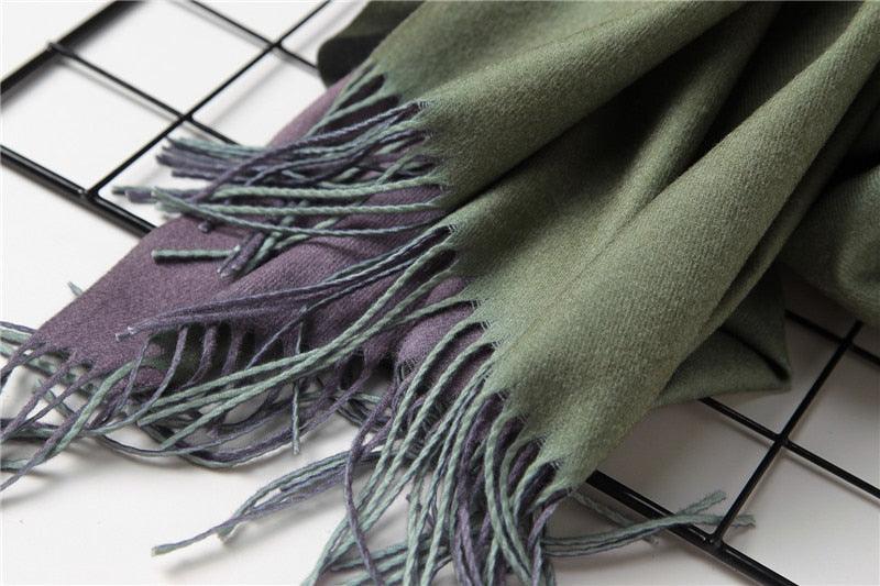 Fashion Winter Solid Soft Scarf Cashmere Lightweight Scarves Shawls Cashmere Escharpe Scarfs Lightweight Shawls Hijabs Shawls Escharpe Elegant Wrap Blanket Bandana Tassel For Lady