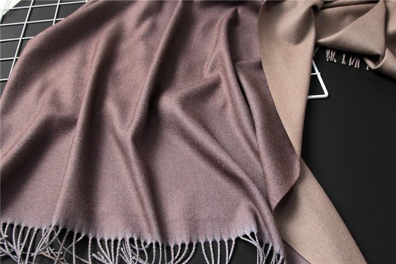 Fashion Winter Solid Soft Scarf Cashmere Lightweight Scarves Shawls Cashmere Escharpe Scarfs Lightweight Shawls Hijabs Shawls Escharpe Elegant Wrap Blanket Bandana Tassel For Lady