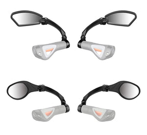 Stainless Steel Bicycle Lens Mirror Handlebar Side Safety Rear View Mirror Road Bike Cycling Rearview Mirrors Blast-Resistant Adjustable Bike Rearview Mirror With Large Lens Bicycle Mirrors For Handlebars