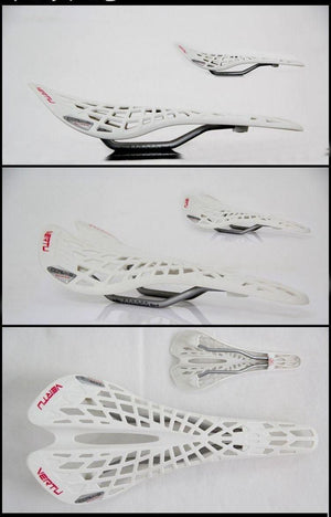Super Bicycle Saddle Light Plastic Mountain Bike Saddle Seat PVC Cushion Mountain Bike Seat Bicycle Hollow Seat Saddle Carbon Fiber Seat Cushion Cover Lightweight Saddle Bike Accessories