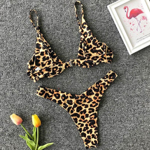 Neon V-bar Underwired Bikini Female Ribbed Swimsuit Women Swimwear Two-pieces Bikini set Push up Bathing Suit