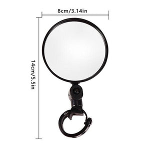Universal Bicycle Mirror Bicycle Accessories Handlebar Rearview Mirror Rotate Wide-Angle Rearview Mirror Rotatable Round Adjustable Shockproof Convex Wide Angle Universal Back Rear View Mirrors