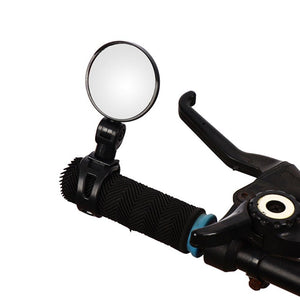 Universal Bicycle Mirror Bicycle Accessories Handlebar Rearview Mirror Rotate Wide-Angle Rearview Mirror Rotatable Round Adjustable Shockproof Convex Wide Angle Universal Back Rear View Mirrors