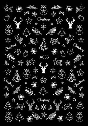 Merry Christmas Nail Art Decals Decoration Self Adhesive Nail Art Stickers Manicure Design White Snow Sticker for Nail Design Xmas Gift Nails Snowflake Nail Art Stickers Decals Christmas Nail 3D Self Adhesive Nail Stickers for Acrylic Nails Snowflake