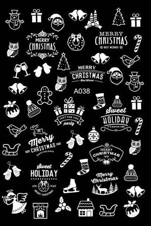 Merry Christmas Nail Art Decals Decoration Self Adhesive Nail Art Stickers Manicure Design White Snow Sticker for Nail Design Xmas Gift Nails Snowflake Nail Art Stickers Decals Christmas Nail 3D Self Adhesive Nail Stickers for Acrylic Nails Snowflake