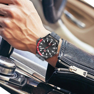 Sport Orange Mens Watch Waterproof Quartz Analog Watches Fashion Silicone Strap Classic Design For Men