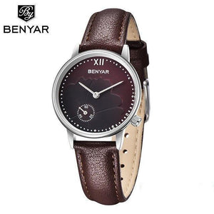 New Red Women Fashion Watch Quartz Luxury Leather Strap Analog Waterproof And Scratch Resistant Watches Excellent Gift For Women
