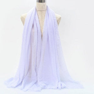 Light Soft Fashion Solid Scarf Crinkle Cotton Linen Wrap Shawl Hijab Muslim Woman Shawls Turban Islamic Clothing Head Wrap For Women