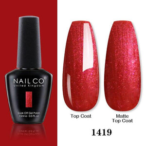 Womens Gel Nail Polish Multi Glossy and Matte Colors Elegant Manicure Design For Womens