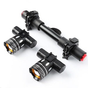 LED Headlight For Bike Electric Scooter USB Rechargeable LED Light Front Lamp High Lumens Brightness Bicycle Light Front With Strong Battery Portable Waterproof Flashlight For Night Cycling