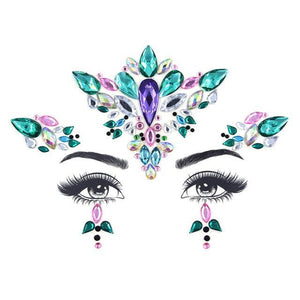 23 Sets Glitter Face Jewels Sticker Temporary Party Face Makeup Tattoo Face Gems Glitter Face Jewels Crystal Stickers For Womens