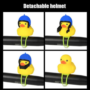 Yellow Small Bike Duck Bicycle Bell Luminous Normal Duck Ducky Bicycle Airscrew Helmet Wind Motor Riding Cycling Lights Horn Rubber Duck Helmet Bike Horn Bell Car Decoration Bicycle Horn