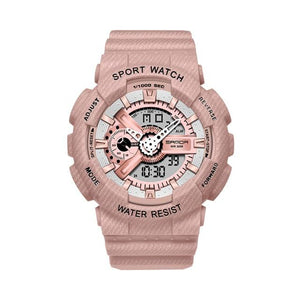 Couple Watch Fashion Strap Practical Waterproof Multifunctional Digital Wristwatch Dual Display Men's Digital Watch Military Watch Daily Sports Large Dial Men's Wrist Watch