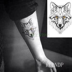 Elegant Black Waterproof Temporary Tattoo Stickers Moon Hill Modern Body Art Stickers Hand Foot High Quality For Womens
