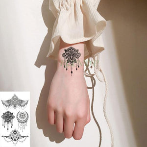 Elegant Waterproof Temporary Butterfly Sticker Tattoo Fake  Halloween Party Tattoo For Woman Girls