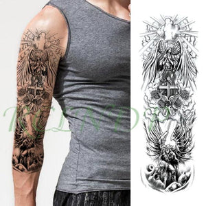 Extra Large Full Arm Leg Body Hand Waterproof Fake Tattoo Stickers Temporary Realistic Black Modern Mens Tattoo