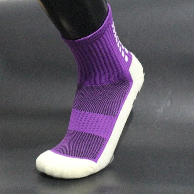 Unisex Cycling Socks Football Socks Round Silicone Suction Cup Grip Anti Slip Soccer Socks Sports Baseball Rugby Socks For Men And Women