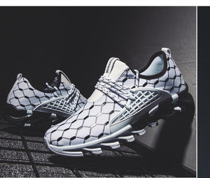 Mens Lightweight Breathable White Sneakers Casual Spring New Fashion Comfortable Walking  Slip-On Sneakers Breathable Fashion Athletic Gym Casual Tennis Sneakers Modern Design Shoes