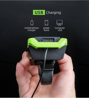 4000mAh Bicycle Front Light Set USB Rechargeable Smart Headlight With Horn 800 Lumen LED Bicycle Light Set USB Rechargeable Super Bright  Bike Headlight
