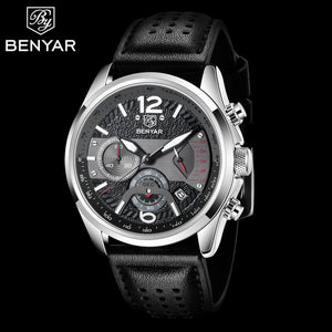 New Men Watch Top Sport Design Waterproof Men Quartz Military Wristwatch  Leather Strap Analog Men Watch
