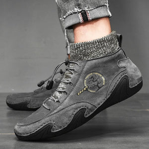 Men Beige Casual Shoes Outdoor Comfy Walking Sneakers Fashion All-Match Sneakers Breathable Cloth Casual Sports Flats Men Lightweight Outdoor Running Sneakers