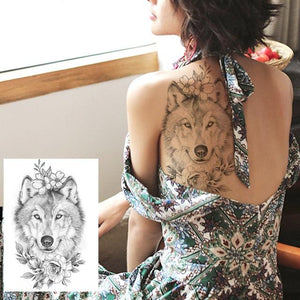 Realistic Tattoos Temporary Womens Flower Sticker Tattoos Waterproof Women Body Art Fake Legs Tattoo Stickers
