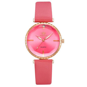 Elegant Style Fashion Womens Watch Luxury Leather Band Analog Quartz Wrist Watch Women Dress Leather Band Thin Minimalist Casual Simple Dress Analog Quartz Wristwatch