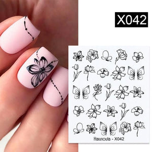 Spring Simple Green Theme Water Decal Sticker Flower Leaf Tree Summer Slider For Manicuring Nail Art Watermarks Art Decoration Manicure Tools Nail Watermark Decals iridescent Decoration Nail Self-Adhesive Decals Nail Stickers Water Transfer Fresh Nail