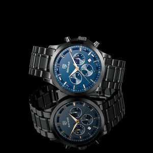 Mens Stylish Chronograph Watch Sport Quartz Clock Luxury Movement Analog Fashion Business Waterproof Watches