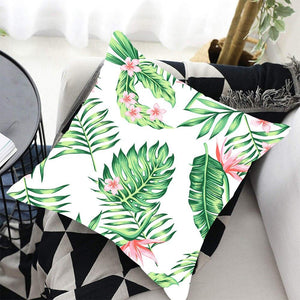 Tropical Plants Palm Leaf Pillow Cover Green Leaves Cushion Covers Flower Decorative Pillow Sofa Decorative Throw Pillow Covers Tropical Green Leaves Floor Pillow Cover for Couch Cushion Cover Plant Monstera Leaf 45x45cm