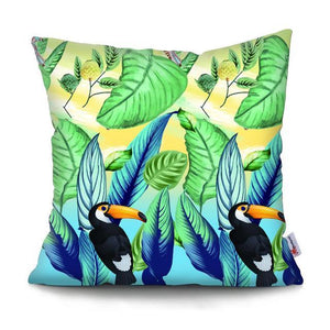Tropical Plants Palm Leaf Pillow Cover Green Leaves Cushion Covers Flower Decorative Pillow Sofa Decorative Throw Pillow Covers Tropical Green Leaves Floor Pillow Cover for Couch Cushion Cover Plant Monstera Leaf 45x45cm