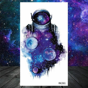 Realistic Small Planets Temporary Tattoos Arm Waterpoof Black Sticker Space Planets For Girls And Boys