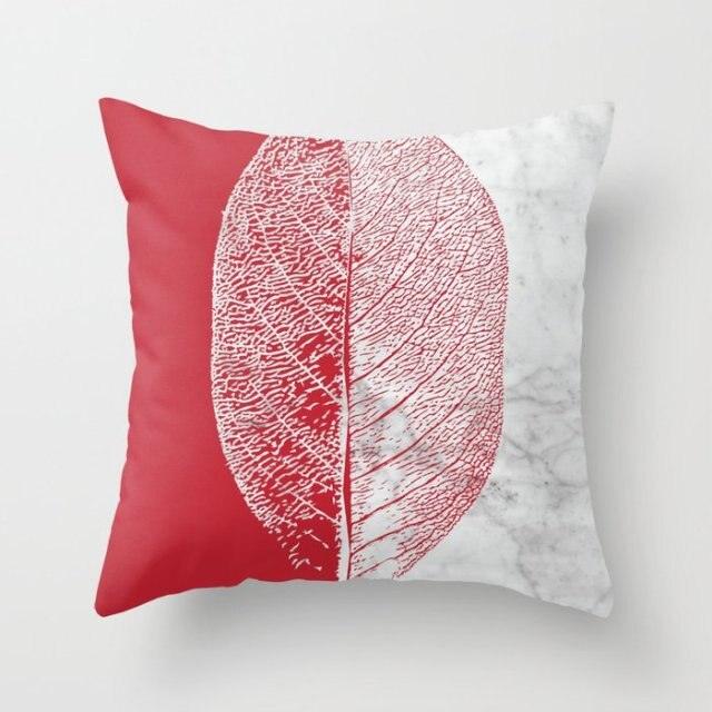 New Creative Red Cushion Case Hot Modern Home Outdoor Decorative Geometry Square Pillow Case Decorative Pillows Case Sofa Couch Seat Polyester Pillows Covers 45x45CM
