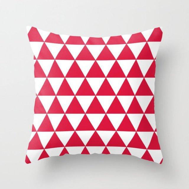 New Creative Red Cushion Case Hot Modern Home Outdoor Decorative Geometry Square Pillow Case Decorative Pillows Case Sofa Couch Seat Polyester Pillows Covers 45x45CM