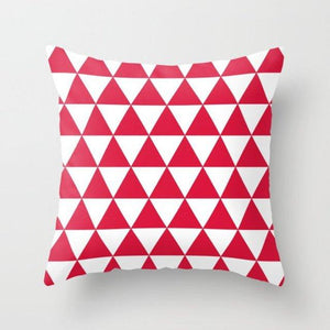 New Creative Red Cushion Case Hot Modern Home Outdoor Decorative Geometry Square Pillow Case Decorative Pillows Case Sofa Couch Seat Polyester Pillows Covers 45x45CM