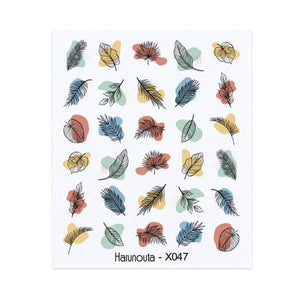 Cool Geometrics Pattern Water Decals Stickers Flower Leaves Slider For Nails Spring Summer Nail Art Decoration Tattoos Women Nail Art Stickers Water Transfer Decals Design Nail Art Supplies Manicure Acrylic Nail Foil Stencils Decorations