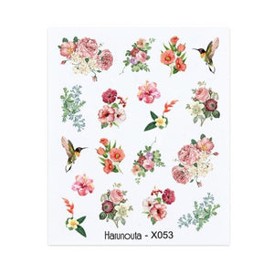 Cool Geometrics Pattern Water Decals Stickers Flower Leaves Slider For Nails Spring Summer Nail Art Decoration Tattoos Women Nail Art Stickers Water Transfer Decals Design Nail Art Supplies Manicure Acrylic Nail Foil Stencils Decorations