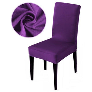 Armless Removable Washable Elastic Dinner Universal Spandex Solid Chair Slip Covers Set Colors For Choice Universal Size Chair Cover