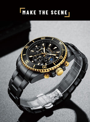 TREND New Men's Elegant Watch Waterproof And Scratch Resistant Stylish Stainless Steel Durable Wrist Watch