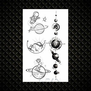 Fashion Small Sexy Black Temporary Waterproof Tattoo Cute Star Heart Tattoos Sticker Body Finger Tattoo For Kids Womens